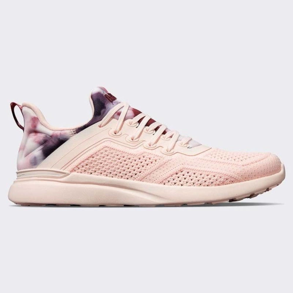NWOB APL Techloom Tracer Training Shoes in Creme/Burgundy/Tie Dye Size 8.5
